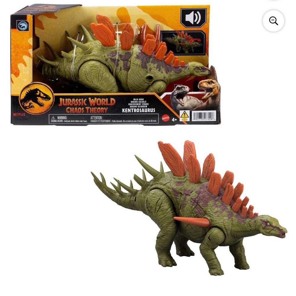 Mattel Jurassic World Chaos Theory Wild Roar Kentrosaurus Action Figure HTK70
